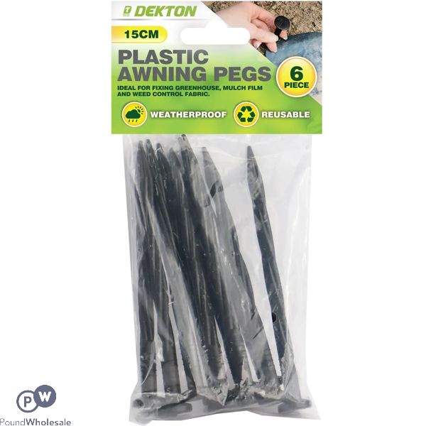 Dekton Plastic Awning Pegs 15cm 6 Pack
