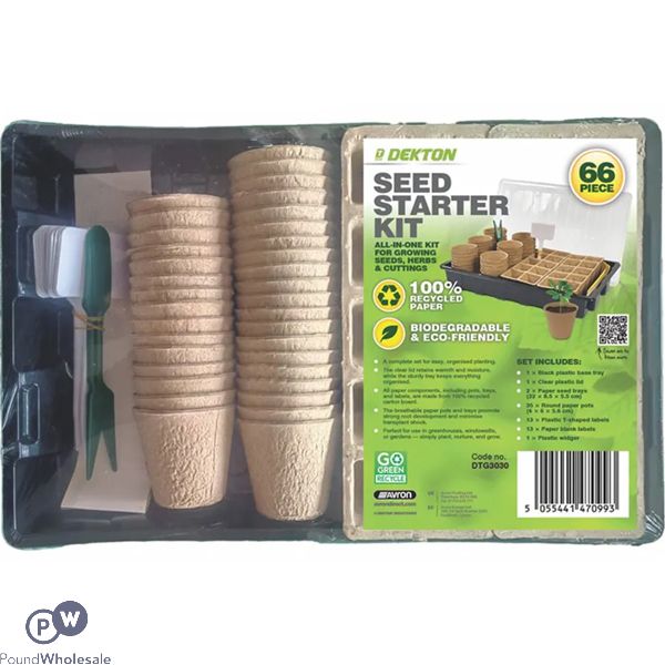 Dekton Biodegradable All-in-one Seed Starter Kit 66pc