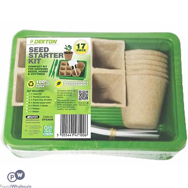 Dekton Biodegradable Seed Starter Kit 17pc