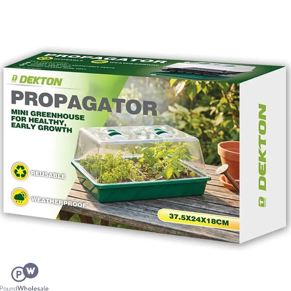 Dekton Mini Greenhouse Propagator 37.5cm X 24cm X 18cm