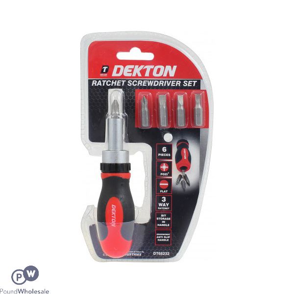 DEKTON RATCHET SCREWDRIVER SET 