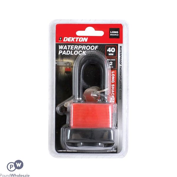 DEKTON 40MM LONG SHACKLE WATERPROOF PADLOCK