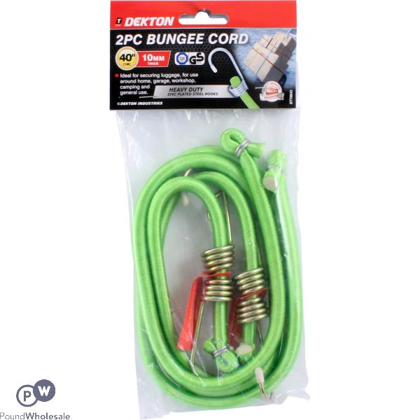 DEKTON 2PC 40" x 10MM HEAVY DUTY BUNGEE CORD