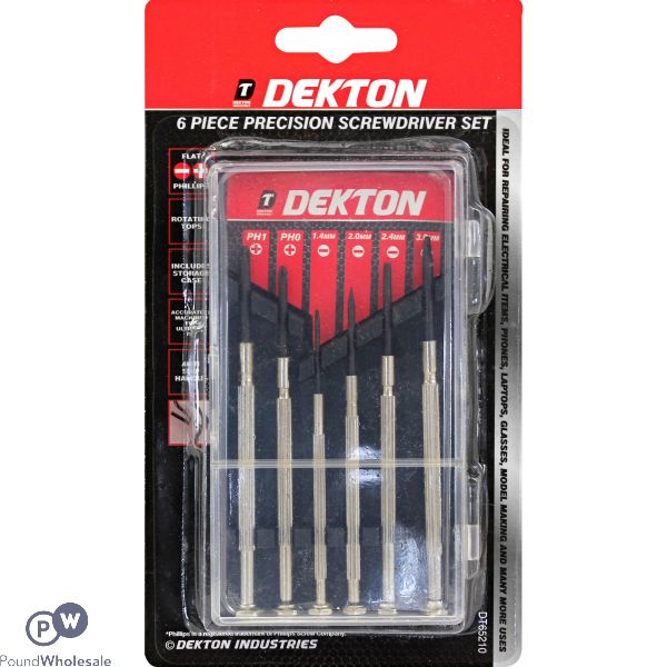 Dekton 6 Piece Precision Screwdriver Set