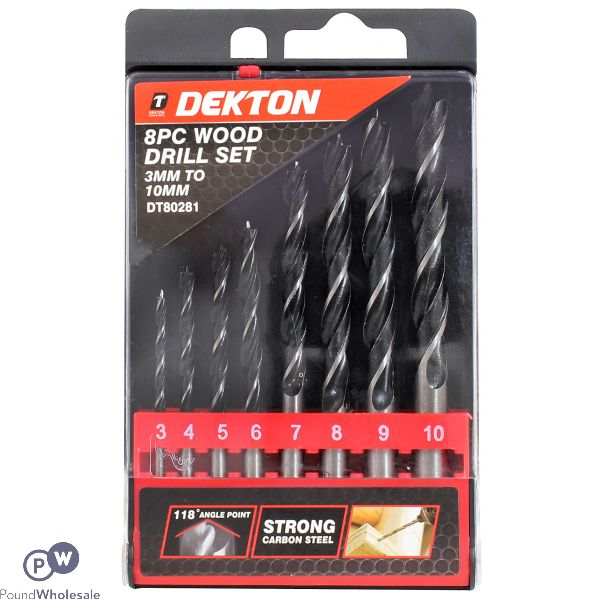 DEKTON 8PC WOOD DRILL SET