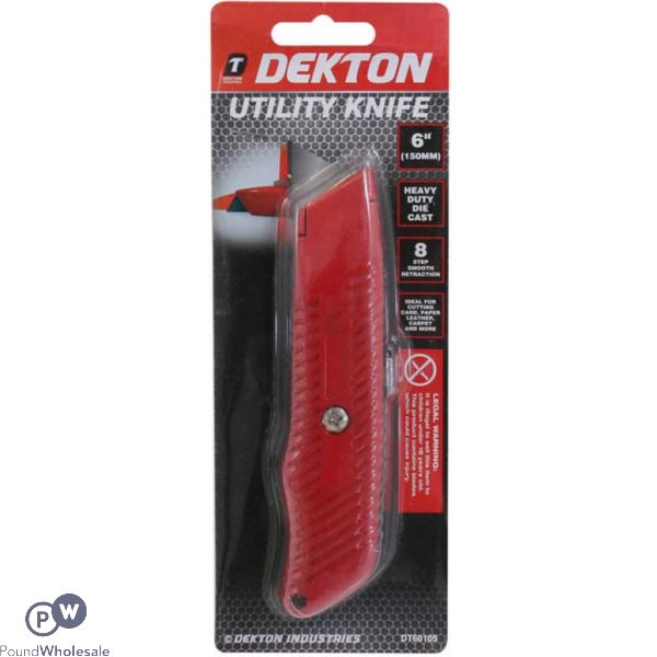 Dekton Heavy Duty Die Cast Utility Knife 6" (150mm)