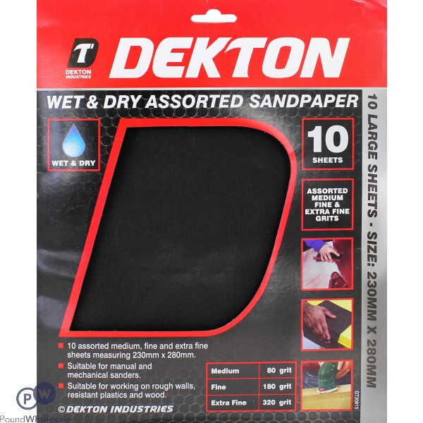 Dekton Wet & Dry Assorted Sandpaper