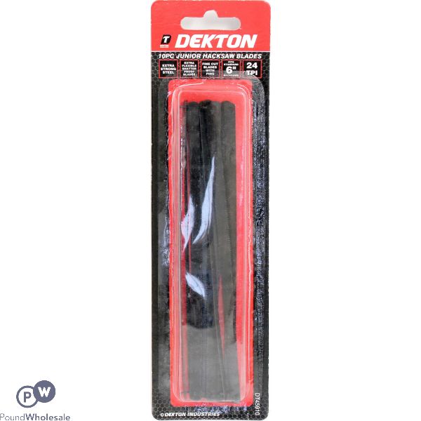 Dekton 10pc Junior Hacksaw Blades