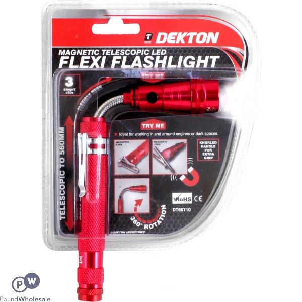 Dekton Magnetic Flexi Head Pickup Tool With Led Light