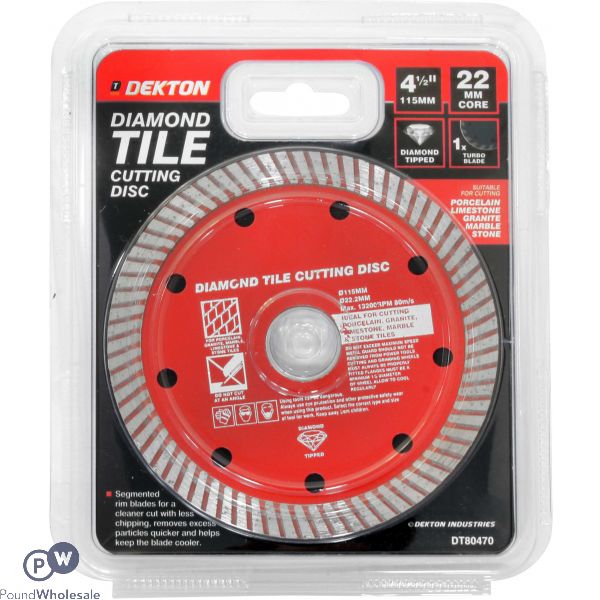 Dekton 4.5" Diamond Tile Cutting Disc