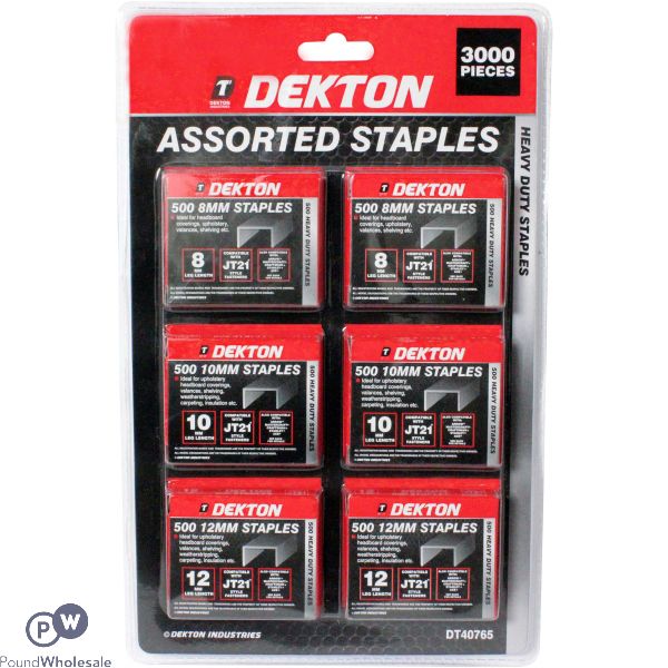 DEKTON ASSORTED STAPLES 3000 PIECES