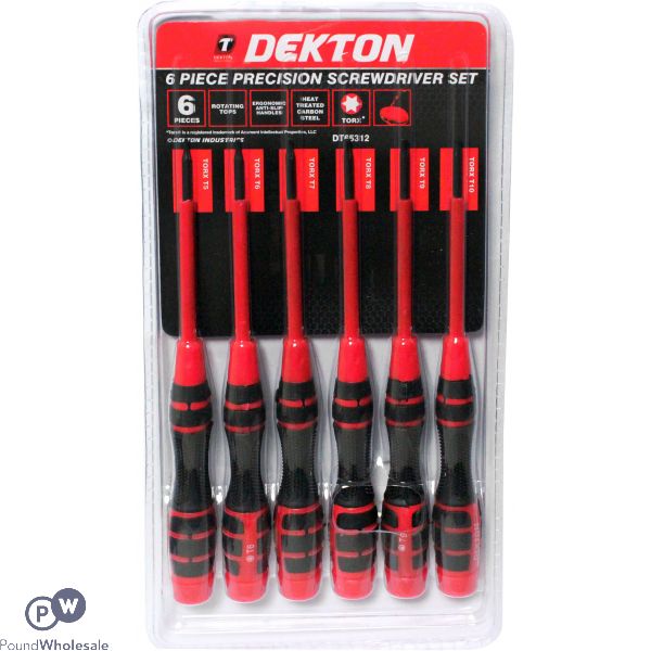 Dekton Torx Precision Screwdriver Set 6 Pack