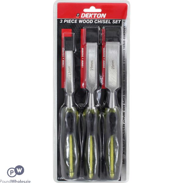 Dekton 3 Piece Wood Chisel Set