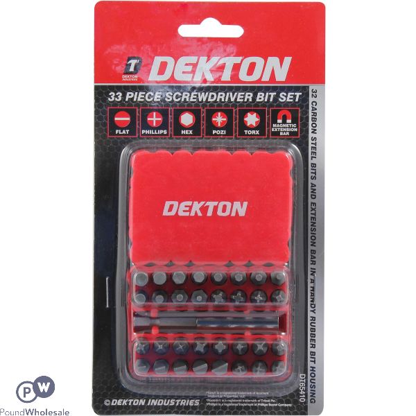 Dekton 33 Piece Screwdriver Bit Set