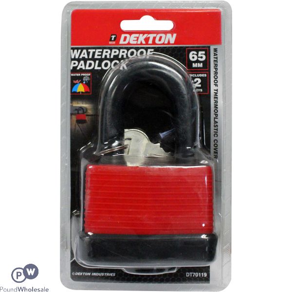 DEKTON WATERPROOF PADLOCK 65MM