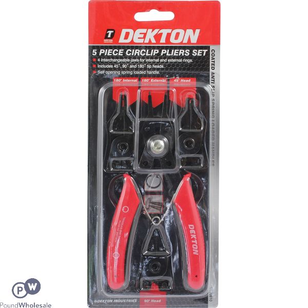 DEKTON CIRCLIP PLIERS SET 5PC