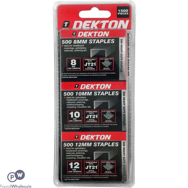 Dekton Staples Set 1500 Pieces 