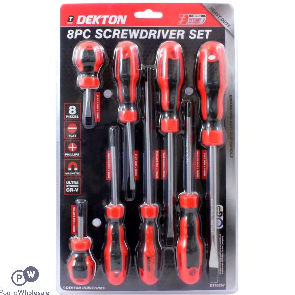 Dekton Cr-v Screwdriver Set 8 Pack