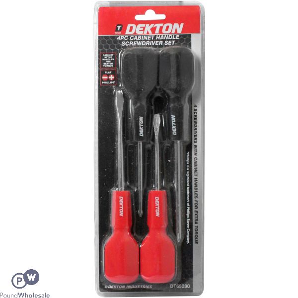 Dekton Cabinet Handle Screwdriver Set 4pc