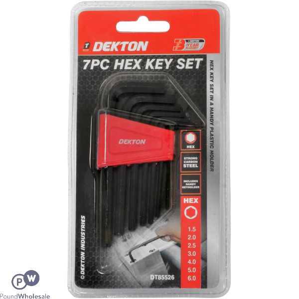 Dekton 7 Piece Black Hex Key Set