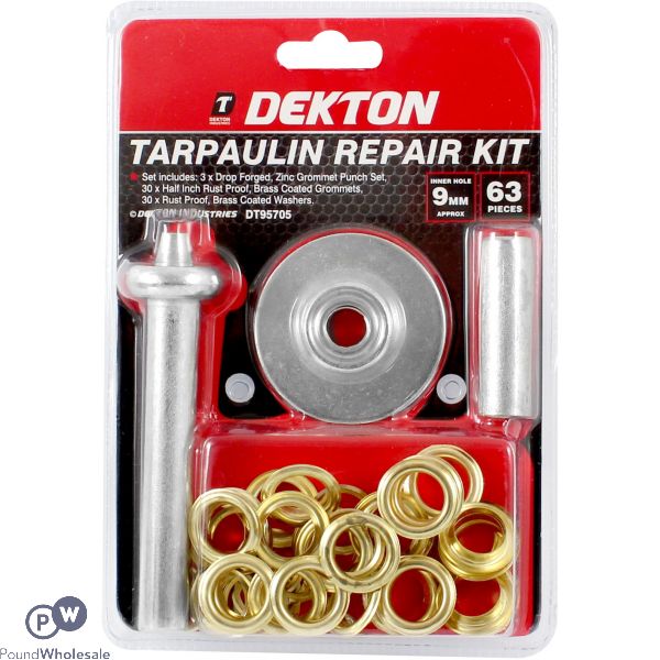 DEKTON TARPAULIN REPAIR KIT 63 PIECES