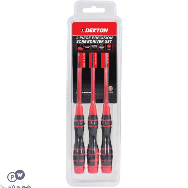 DEKTON PRECISION FLAT & PHILLIPS SCREWDRIVER SET 3PC