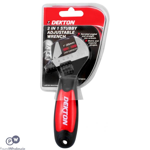 Dekton 2 In 1 Stubby Adjustable Wrench