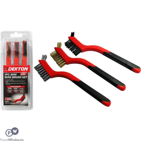 DEKTON 3 PIECE MINI WIRE BRUSH SET