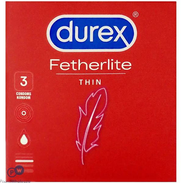 Durex Red Featherlite Thin Condom 3 Pack