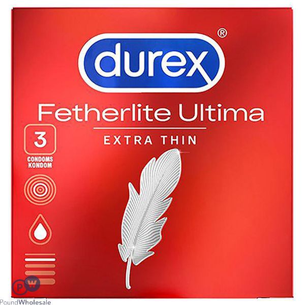 Durex Red Featherlite Ultima Extra Thin Condom 3 Pack