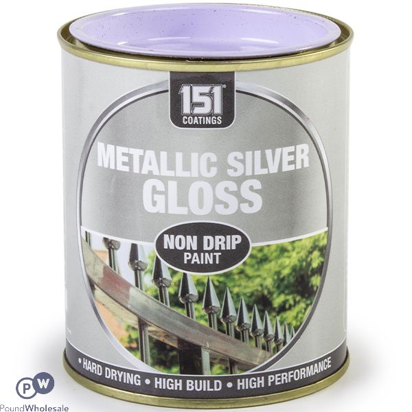 151 Metallic Silver Gloss Non-drip Paint 300ml