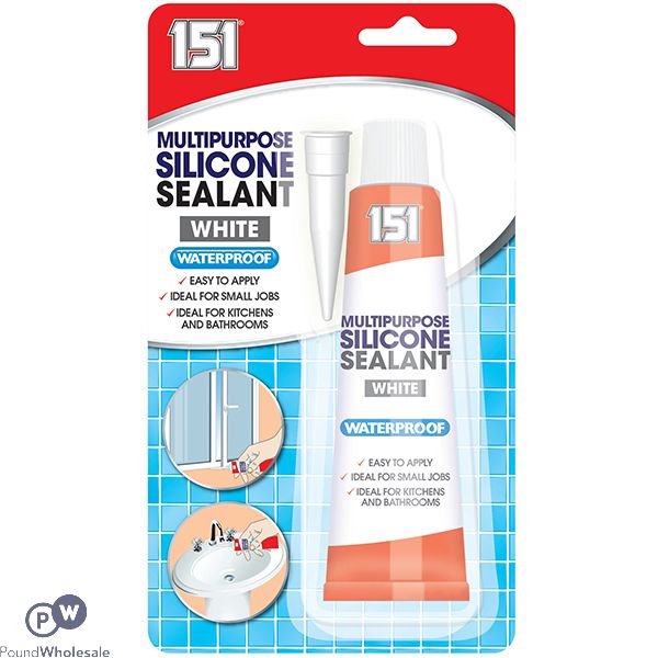 151 White Multipurpose Silicone Sealant 70g