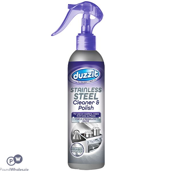 DUZZIT STAINLESS STEEL CLEANER & POLISH SPRAY 400ML