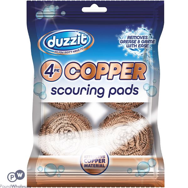 Duzzit Copper Scouring Pads 4 Pack