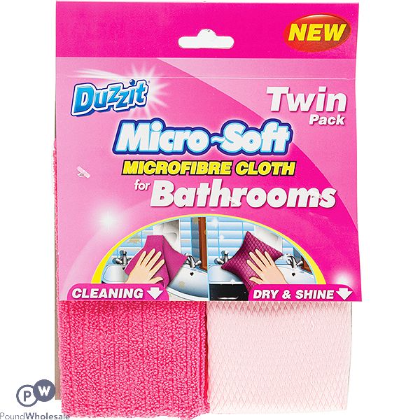 Duzzit Micro-soft Microfibre Bathroom Cloth Set 2pc