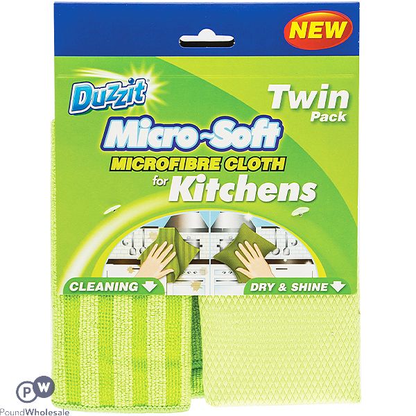 Duzzit Micro-soft Microfibre Kitchen Cloth Set 2pc