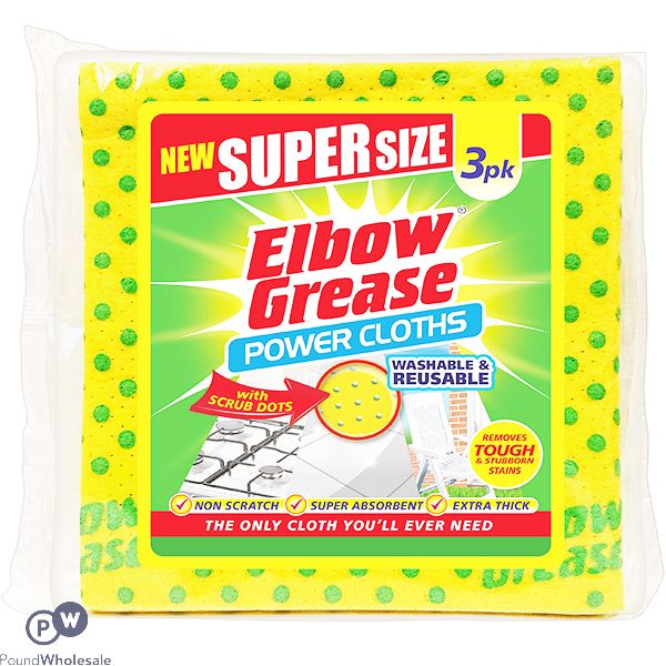ELBOW GREASE POWER CLOTHS 3 PACK