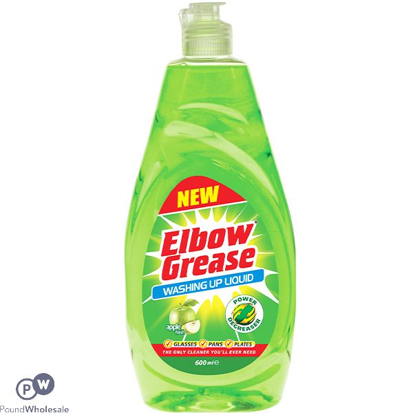 Elbow Grease Apple Power Degreaser Washing Up Liquid 600ml