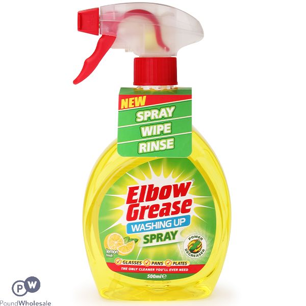 ELBOW GREASE LEMON FRESH WASHING UP SPRAY 500ML