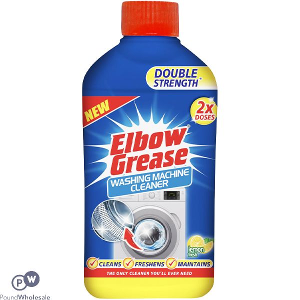 ELBOW GREASE DOUBLE STRENGTH LEMON WASHING MACHINE CLEANER 250ML