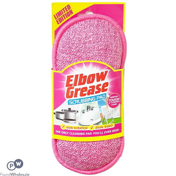 ELBOW GREASE DUAL-SIDED PINK SCRUBBING PAD
