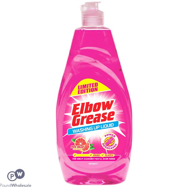 Elbow Grease Pink Washing Up Liquid 600ml