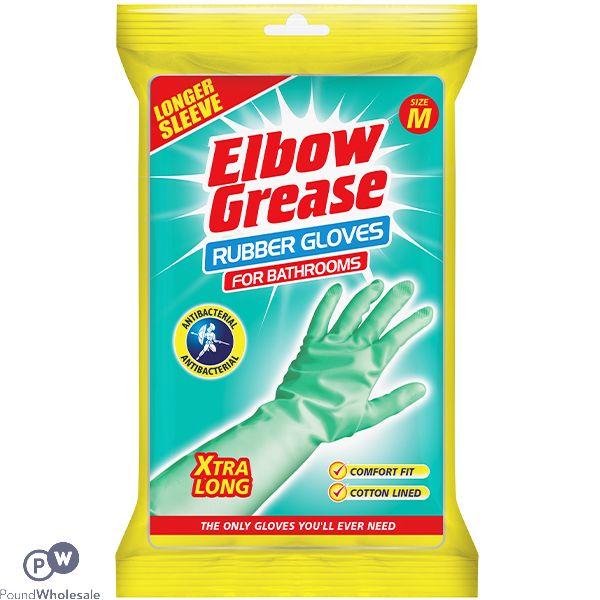 Elbow Grease Long Sleeve Rubber Gloves Medium