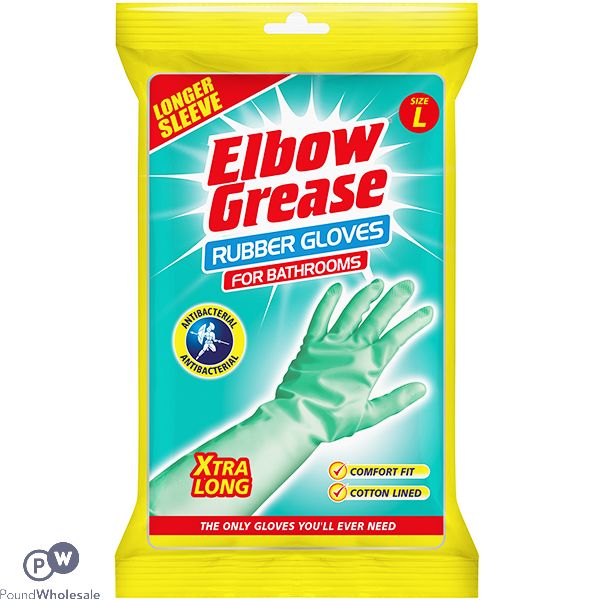 Elbow Grease Long Sleeve Rubber Gloves Large