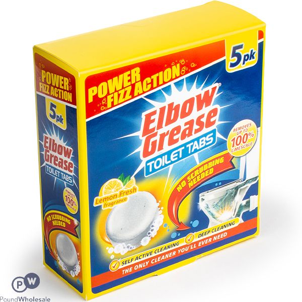 Elbow Grease Lemon Fresh Toilet Tablets 30g 5 Pack