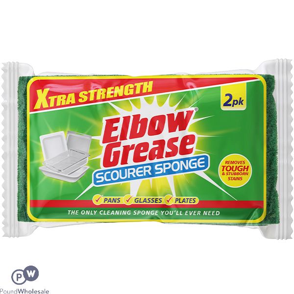 Elbow Grease Super Strong Scourer Sponge 2 Pack