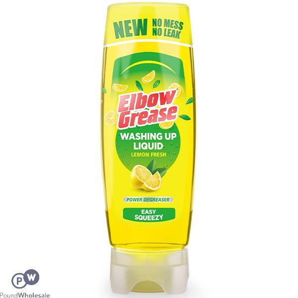 Elbow Grease Stand Up Easy Squeezy Lemon Fresh Washing Up Liquid 450ml