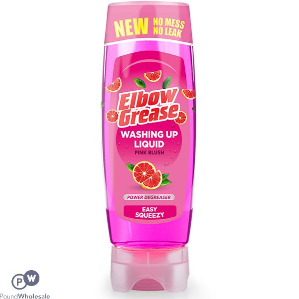 Elbow Grease Stand Up Easy Squeezy Pink Blush Grapefruit Washing Up Liquid 450ml
