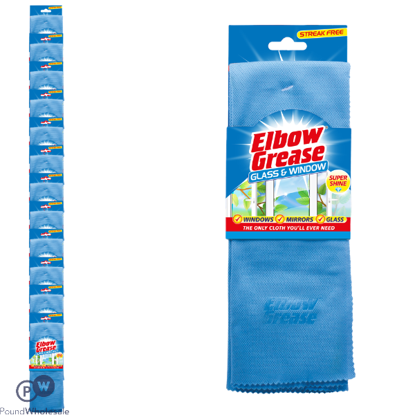 Elbow Grease Glass & Window Cloth Clipstrip