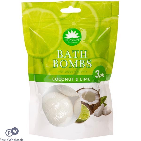 ELYSIUM BATH BOMBS COCONUT & LIME 3 X 50G